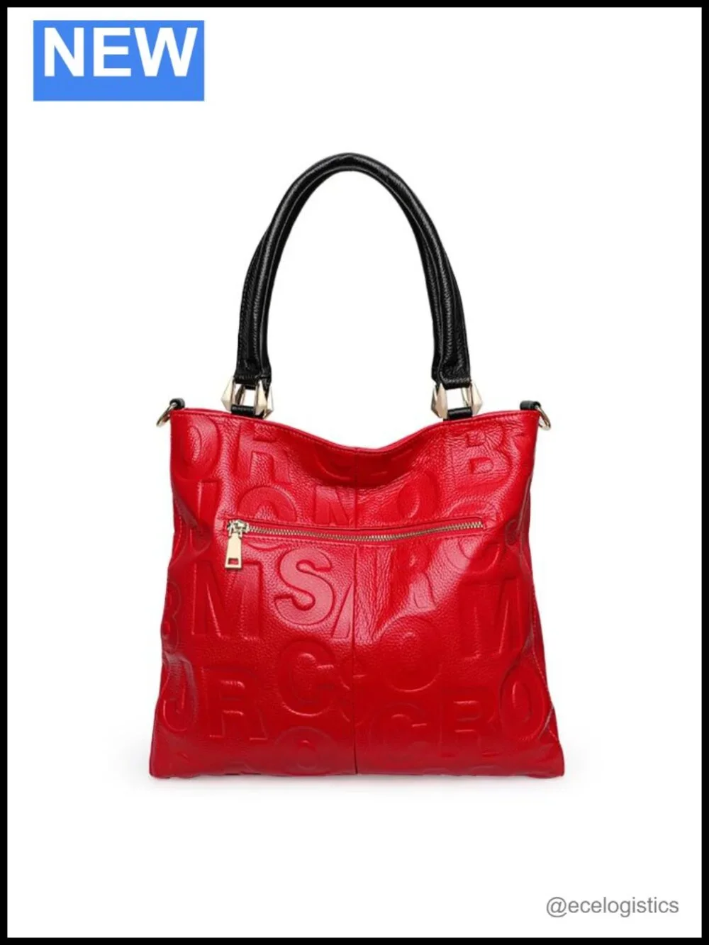 AIDRANI Women Cowhide Leather Bucket Shoulder Bag Handbag